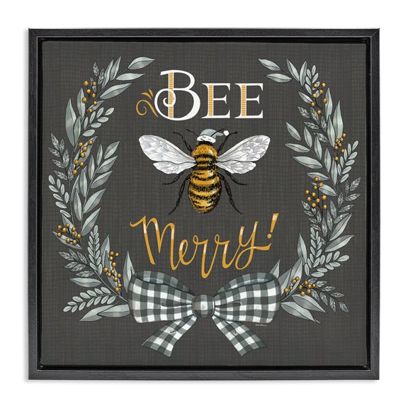 Stupell Industries Farmhouse Black Floating Frame Canvas Art, 18 x 18, by Deb Strain