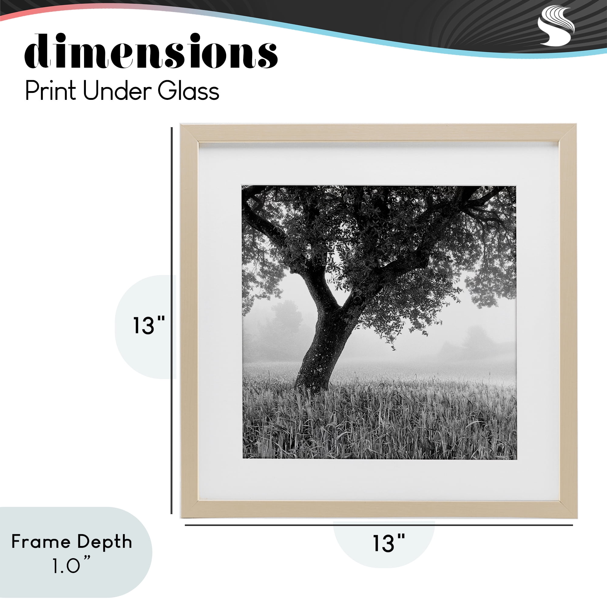 Stupell Industries Tuscan Morning Oak in Mist Birch Framed Print Under Glass, design by Chip Forelli