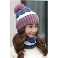 thumbnail image 4 of Winter Fashion Warm Elastic Soft Ear Protection Knitted Scarf Hat Fleece Lined Beanie Hat, 4 of 5