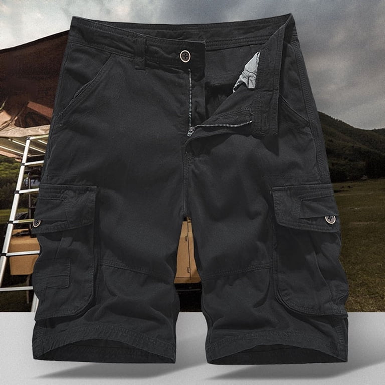 Mens Cargo Shorts Size 34 Expandable Waist Knee Length Cargo