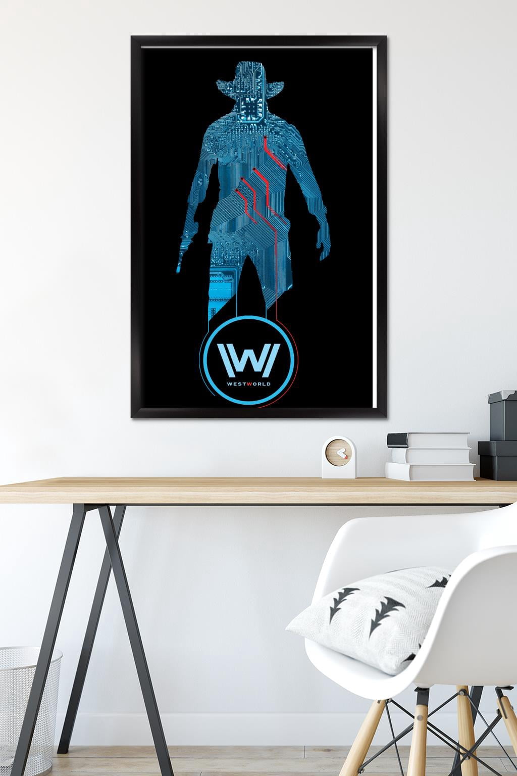 Westworld - Black Wall Poster, 22.375" x 34", Framed
