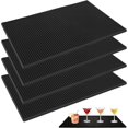 thumbnail image 1 of 4PCS Tapete para Barra, Alfombrillas Antideslizantes Resistentes al Calor, Alfombrilla Goteo,Alfombrillas Bar Goma para barras bares y restaurantes, Estera de Secado para Encimera de Caf&eacute; (, 1 of 7