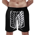 thumbnail image 5 of Attack On Titan Men's Swim Trunks Board Shorts Drawstring Elastic Waist Quick Dry Swimsuits Beach Shorts with Pockets 2XL, 5 of 8