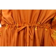 thumbnail image 3 of HAPPY BAY Women's Loungewear Loose Caftan Long Boho Sleepwear Slit Dress 2X-3X Orange-T357, 3 of 5