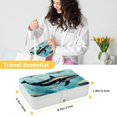 thumbnail image 5 of Whale Portable PU Leather Travel Organizer with Removable Compartment - Necklace and Jewelry Organizer Box, 5 of 6