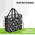 thumbnail image 3 of Garden Tool Bag,Paw Prints and Bones Garden Tool Organizer,Garden Gifts,Waterproof Multi-Pocket Garden Tool Storage 11.8x5.5x11.4 Inch(Tools NOT Included), 3 of 6