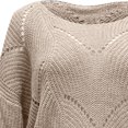 thumbnail image 5 of Fesfesfes Women Sweaters Knitwear Pure Color Mohair Pullover Hollow Sweater Clothes Sale, 5 of 5