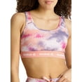 thumbnail image 3 of Reebok Womens Splatter Print Medium Impact Sports Bras with Removable Cups, 3 of 4