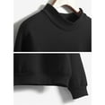 thumbnail image 4 of Black Womens Fall Tops Mock Neck Sweatshirt Casual Plus Size Long Sleeve Sweatshirt Pullover 2025 Fall Sweatshirt with Pockets Sweaters for Women, 4 of 4