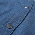 thumbnail image 4 of ZHOGXU Women's Denim Dress Short Sleeve V Neck Solid Color Fashion Comfortable Loose Fit Dresses For Casual Daily Wear,Blue,Xxxl, 4 of 8