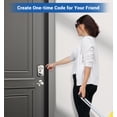 thumbnail image 6 of Veise Keyless Entry Door Lock with Handle, Keypad Deadbolt Smart Lock for Home Front Door, Satin Nickel, 6 of 8