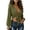 B-Green, variant on Womens Trendy Tie Front Tops Solid Color Long Sleeve Deep V-neck Blouse Cropped Wrap Front Casual Cover Up Summer Shirt B-Green