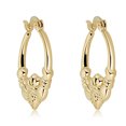 thumbnail image 2 of AVORA 14K Gold Plated Sterling Silver Irish Claddagh Hoop Earrings, 2 of 6