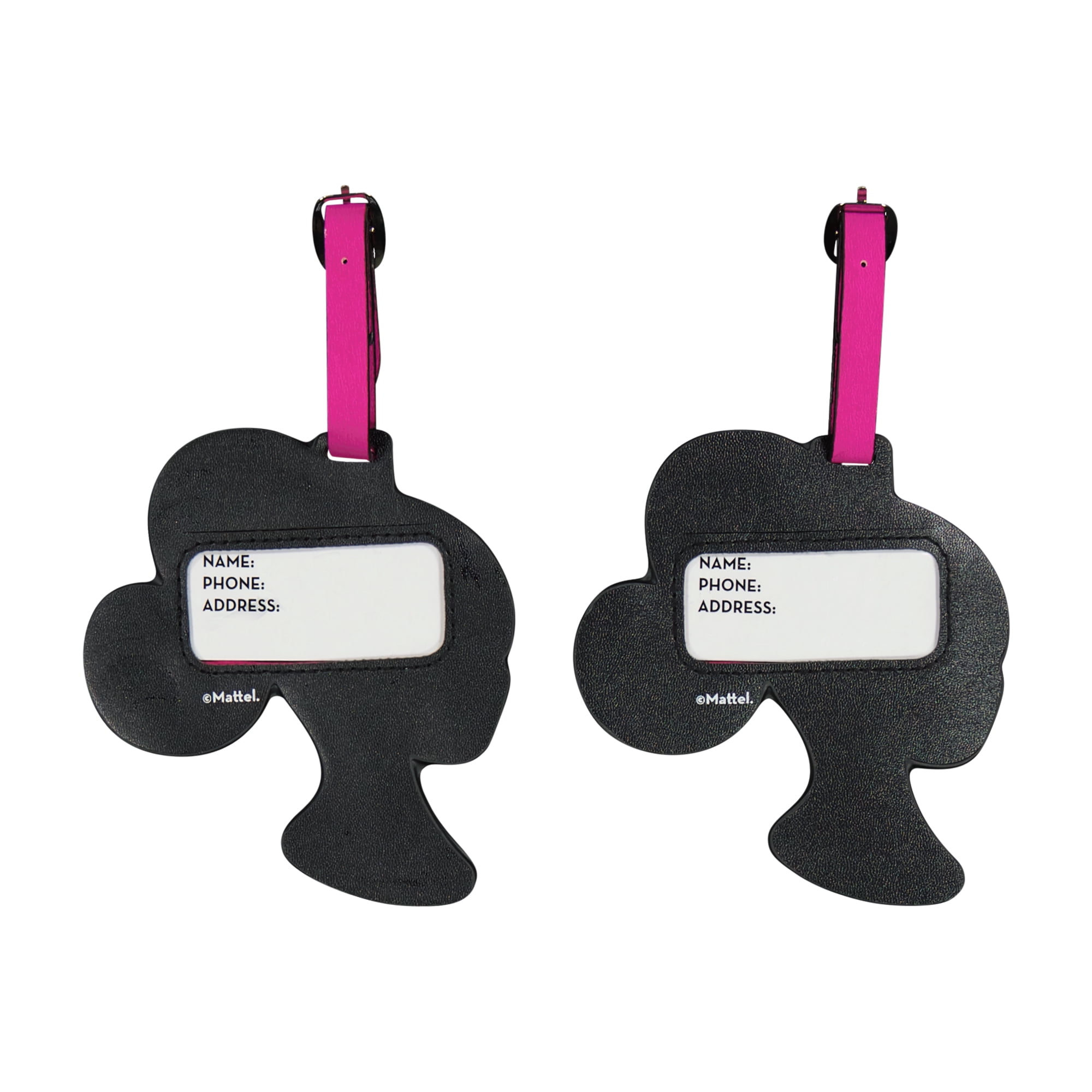 Barbie 2-Piece Suitcase ID Tag Set with Adjustable Straps, Pink