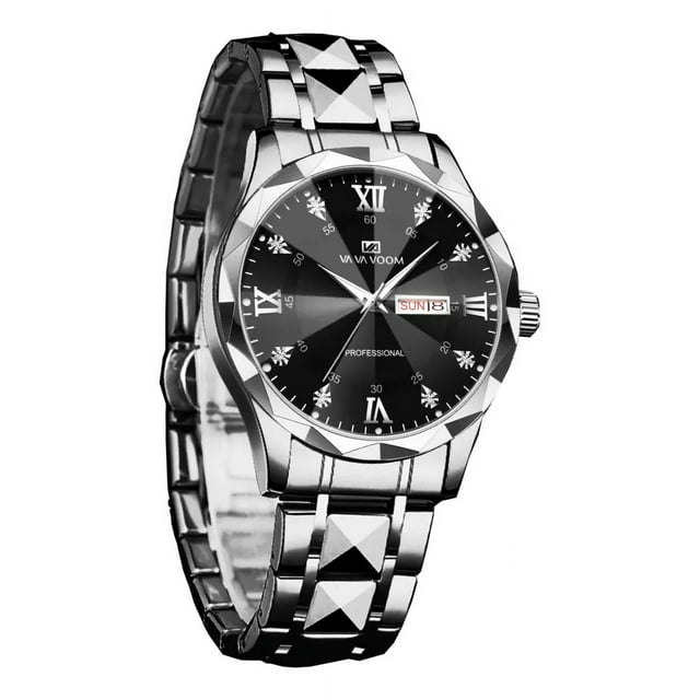 Reloj De Negocios De Acero Inoxidable Para Hombre, Vava Voom