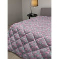 thumbnail image 2 of Pink Polka Dots Down Alternative Comforter, Repetitive Circles in Pastel Tone Simplistic Ornate Hipster Pattern, Microfiber Quilt for All Season, 5 Sizes, Pink and Sky Blue, by Ambesonne, 2 of 3