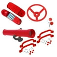 thumbnail image 3 of TISHITA Outdoor Steering Wheel Swings Set Accessory for Children Interactive Learning red, 3 of 8