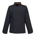 thumbnail image 1 of Portwest - Chaqueta de Chef C846 Pro de Malla de Aire de Manga Larga para Hombre (Negro), 1 of 2