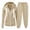 Beige-#B, variant on Womens Fleece Sweatsuits 2 Piece Tracksuit Set Long Sleeve Zip Up Sweatshirt Hoodies And Sweatpants Jogger Trendy Fall Sweatsuit Outfits