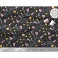 thumbnail image 3 of Soimoi Black Cotton Voile Fabric Flag & Heart Star Printed Craft Fabric by the Yard 42 Inch Wide, 3 of 3