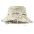 thumbnail image 4 of Distressed Denim Bucket Hat For Men And Women Unisex Washed Fisherman Hat Outdoor Travel Street Fashion Sun Hat Leisure BU1 - M, 4 of 8