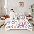 thumbnail image 4 of Castle Fairy Personalized Initial Alphabet 3-Piece Full Size Comforter Sets for Teens Women Men,Cartoon Number Bedding Comforter Set,Polka Dots Stripes Lightweight Bedding Sets, 4 of 8