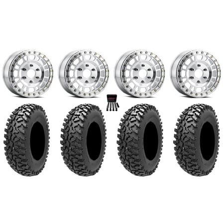 Method 412 Beadlock 15 Wheels Machined 32 Rampage Fury Tires Can-Am Maverick R