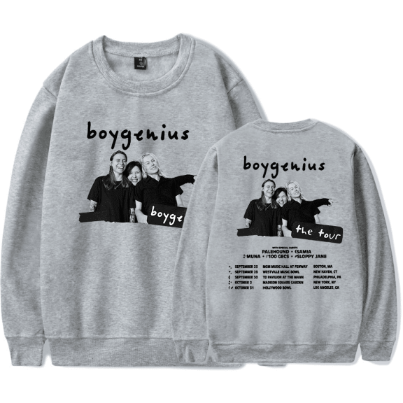 Boygenius Merch Sweatshirt Long Sleeve Hoodies Boy Genius The Tour Merch The Fall Tour Sweatshirts Pullover