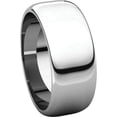 thumbnail image 6 of 8mm Half Round Band in 14k White Gold - Size 12.5, 6 of 9