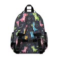 thumbnail image 3 of Space Dinosaur Pattern Cute School Backpack Bag for School with Padded Back and Adjustable Shoulder Straps 15.25"x11.5"x5.25", 3 of 5