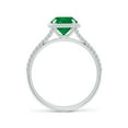 thumbnail image 2 of Angara Natural 1.2 Ct. Emerald Solitaire Ring in 14K White Gold for Women (Ring Size: 12), 2 of 10