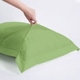 thumbnail image 6 of 2 Pack King Brushed Microfiber Pillow Shams with 2" Flange, Super Soft and Cozy, Wrinkle, Fade, Stain Resistant Sham, Sage Green, 20x36 inches, 6 of 8