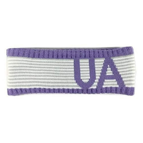 Under Armour Girls Reversible Logo Knit ColdGear Headband Gray/Purple 1321804-011
