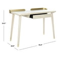 thumbnail image 5 of SAFAVIEH Parker Retro-Chic Desk with 1 Pull-Out Drawer, White Wash/Gold, 5 of 13