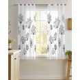 thumbnail image 4 of Black Dandelion Sheer Curtains 39 Inch Length 2 Panels Set for Living Room/Bedroom, Spring Country Modern Minimalist Flower Kitchen Curtains Grommet Semi-Sheer Curtains Window Treatments 27.5"x39"x2, 4 of 7