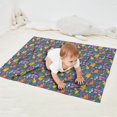 thumbnail image 2 of Colorful Dinosaurs Floral Motifs Pattern Blanket,Comfortable Soft Lamb Wool Throw Blanket,All Season,Warm Lightweight Blankets for Sofa Bed Couch Living Room Chair,30"x40", 2 of 4