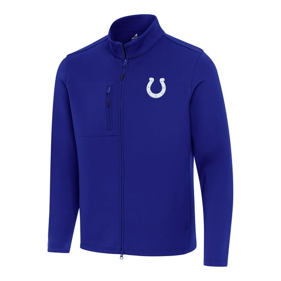 Men's Antigua Royal Indianapolis Colts Objection Full-Zip Jacket