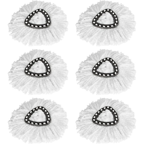 6 Pack Fit O-Cedar Easy Wring Spin Mop Replacement Heads - Microfiber Replacement Mop Head Refills for Triangle Spin Mop (6Pcs)