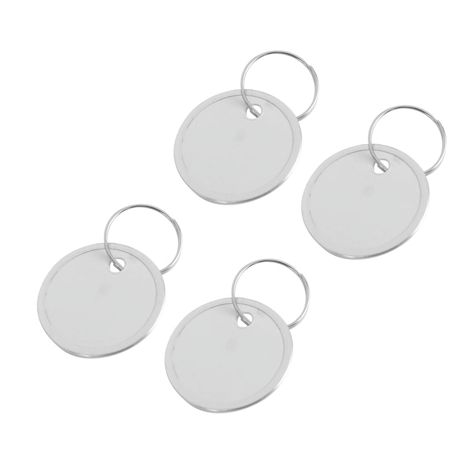 Metal Rim Tags Key Tags Round Paper Tags with Metal Rings White Label for Car Keys and Door Keys (300)