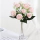 thumbnail image 4 of Billuyoard Brotes de flores de rosas artificiales, ramo de flores falsas de tela de seda para boda, decoración Floral Flores artificiales Rosa claro, 4 of 6