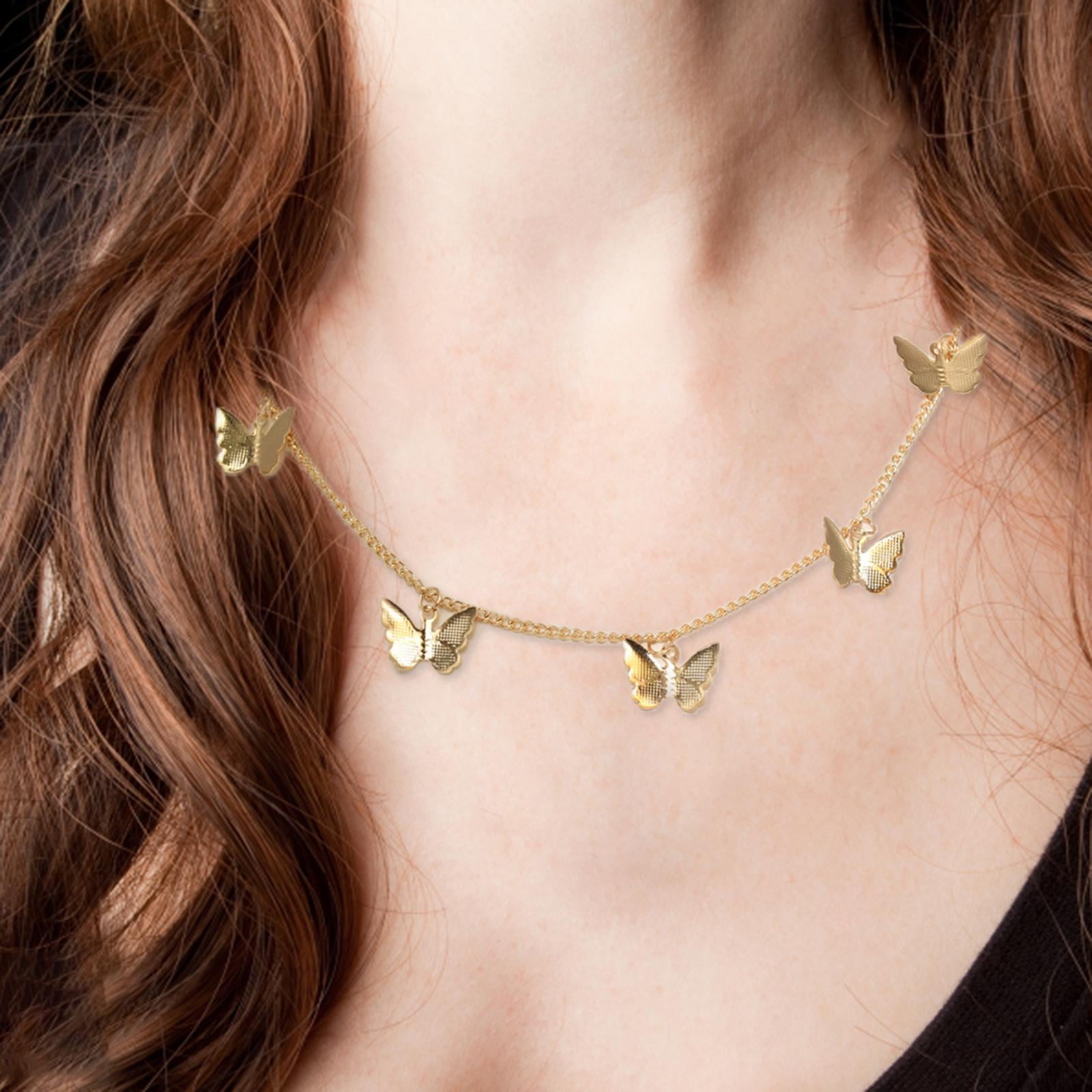 Collier Papillon Pour Fille | Message “Tu Embellis Le Monde” | Cadeau Anniversaire | Ajustable 18+2 Pouces - 9