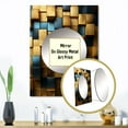 thumbnail image 3 of Designart "Abstract Geometric Grunge Gold Cubes II" Abstract Geometric Mirror Wall Decor - Modern Gold Abstract Mirror Wall Art For Entryway - 32" x 24" Inch, 3 of 5