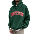 thumbnail image 2 of Men's Long Sleeve Boston Sweatshirts Oversized Lightweight Pullover Casual Hooded Sweater Printed Coat Casual Tops Casual Hoodies , S-3XL, 2 of 6