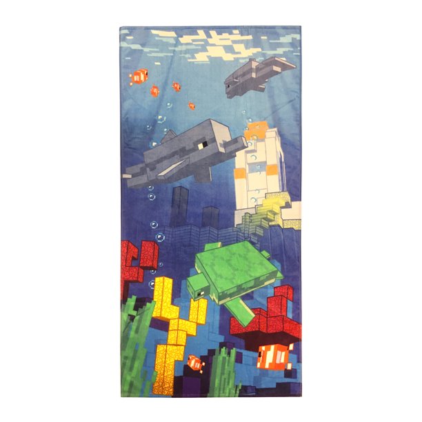 Minecraft Shipwreck 28X58 Beach Towel