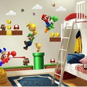 COUTEXYI Super Mario Bros Yoshi Kids Removable Wall Decals Sticker Home Decor Nursery