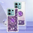 thumbnail image 6 of CCSmall Glitter Clear Sparkly Bling Case for Xiaomi Redmi Note 13 Pro 4G, Flowing Liquid Quicksand Cover with Diamond Ring Holder Case for Redmi Note 13 Pro 4G LSZ Purple, 6 of 6
