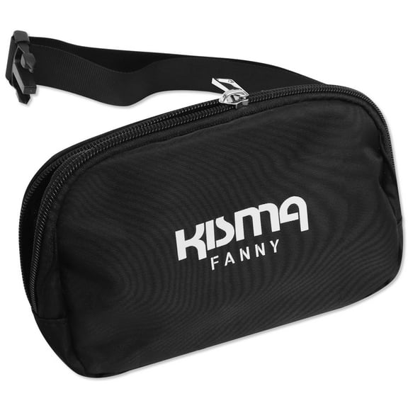 Kisma Designer Fanny Pack for Women and Men with Cute, Comfortable Style, Storage Organizer Pockets, and Hands-Free Adjustable Waist Belt, Classic Black