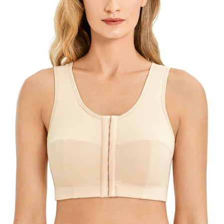 

LAUDINE Women s Front Closure Plus Size Full Coverage Back Support Wireless Bra