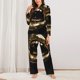 thumbnail image 2 of Balery Golden Lips Modern Sculpture Conjunto de Pijama con Estampado para Mujer, Conjunto de Dos Piezas con Manga Larga, Ropa de Dormir Suave con Bolsillos, Pijamas Cómodos-XX-Large, 2 of 7