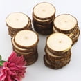 thumbnail image 4 of Rondas de madera con corteza DIY Natural Natural Sin terminar Adornos de madera para artesanías Pintura Artes Dormitorio Dorm Pieces Decoración del hogar 50 piezas Advancent HA012717-00, 4 of 7